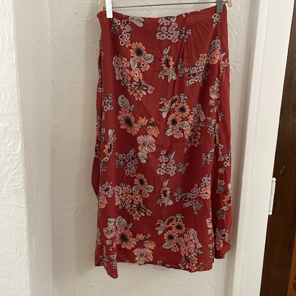 FREE PEOPLE Sunday Sarong Floral Midi Skirt - Picture 6 of 7